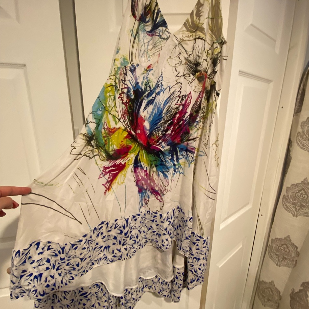 Anthropologie Maeve Silk Floral Print Dress